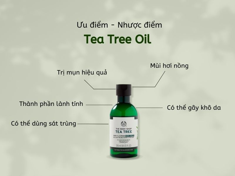 Ưu điểm và nhược điểm serum Tea Tree Oil 