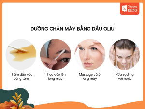 Cách làm lông mày rậm bằng dầu oliu 