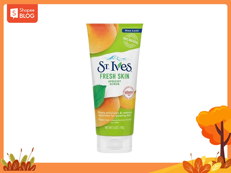 Kem tẩy da chết St.Ives chiết xuất trái mơ (