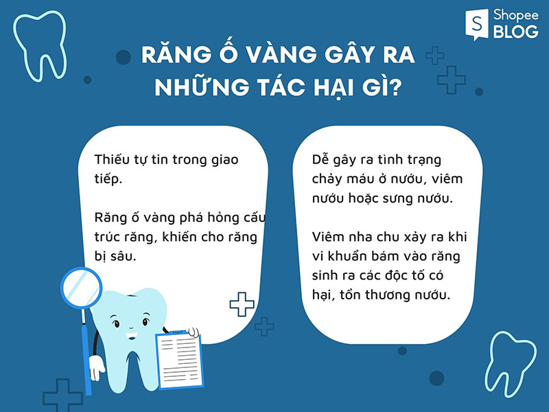 Răng ố vàng sẽ gây ra những tác hại gì? 