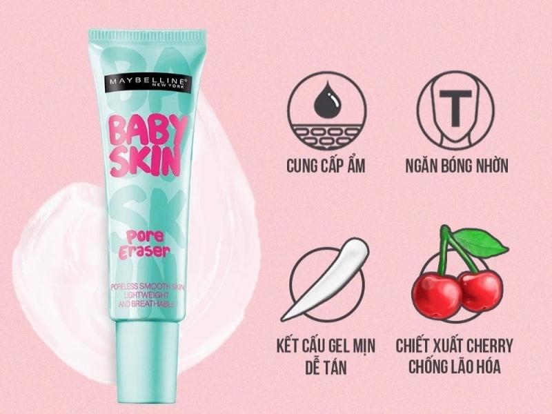 Maybelline Baby Skin Instant Pore Eraser kem lót cho da khô 