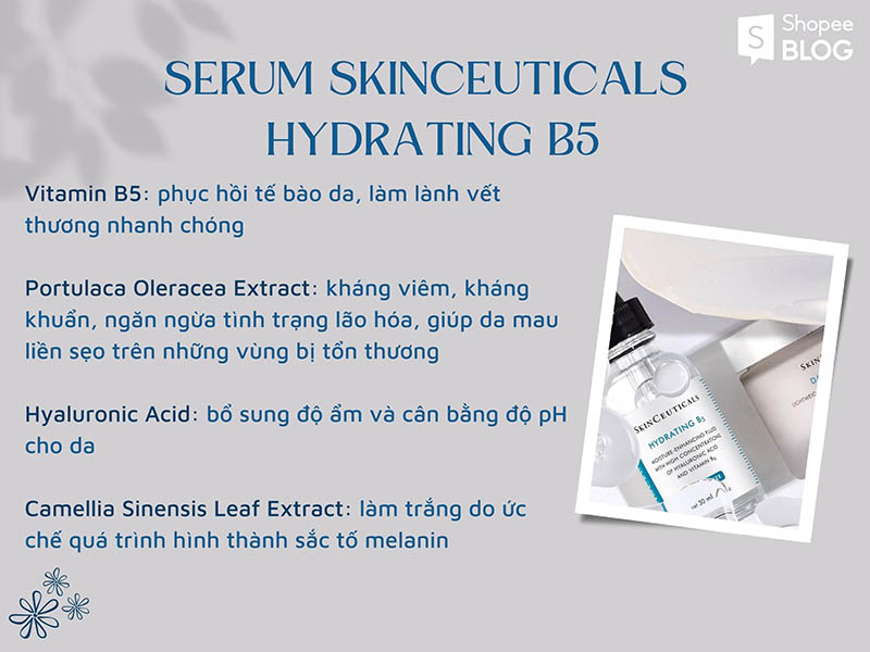Dòng serum B5 cao cấp của thương hiệu dược mỹ phẩm Skinceuticals 