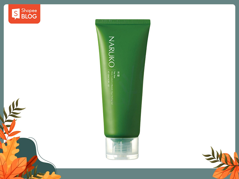 Gel tẩy tế bào chết cho da dầu mụn Naruko trà tràm Tea Tree