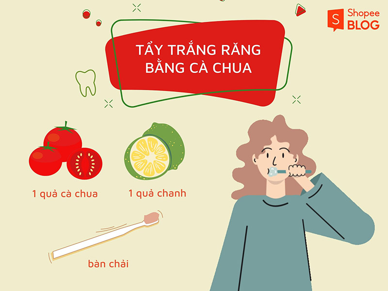 Những vật dụng cần chuẩn bị để làm trắng răng bằng cà chua 