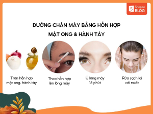 Cách làm lông mày rậm bằng mật ong và hành tây 