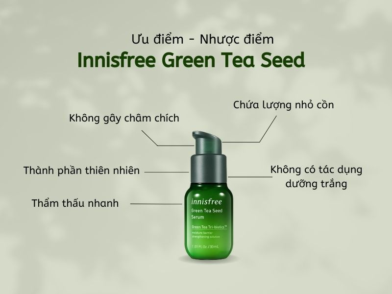 Ưu điểm và nhược điểm Innisfree Green Tea Seed 