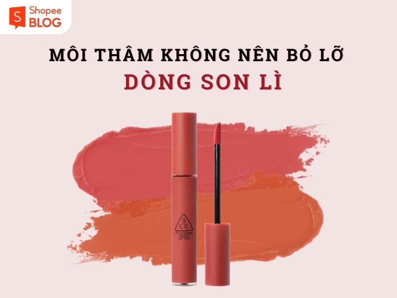 Môi thâm nên sử dụng son lì 