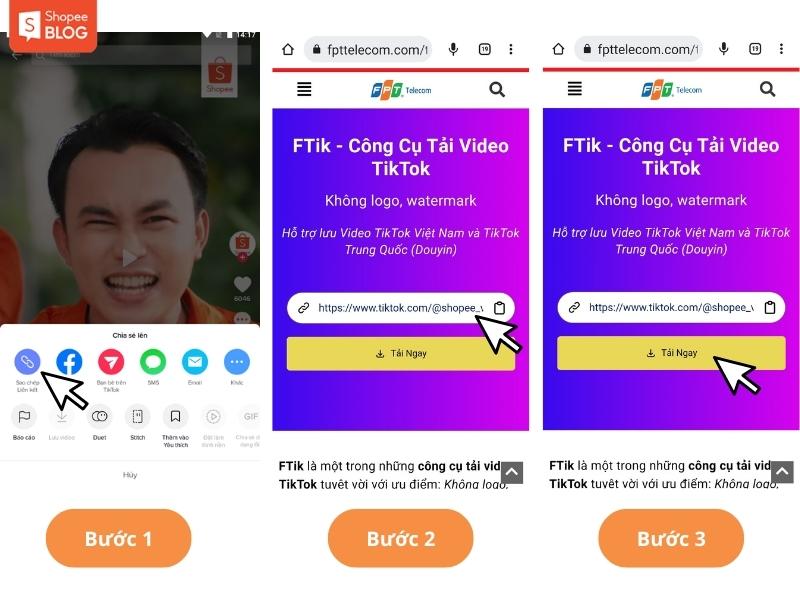 Tải video TikTok không có logo với FTik