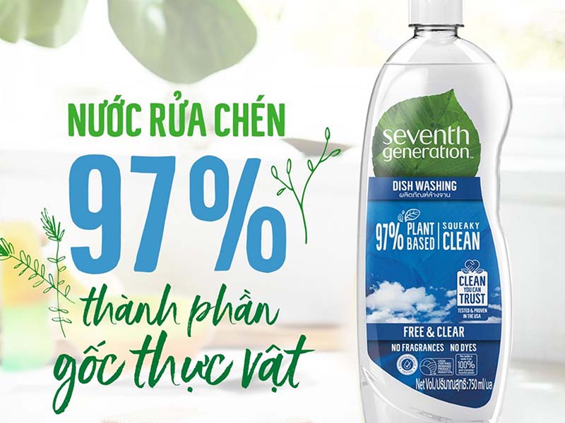 nước rửa chén hữu cơ Seventh Generation