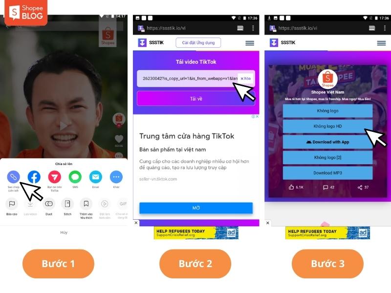 Thao tác đơn giản với website SSSTik để lưu các video TikTok yêu thích về máy