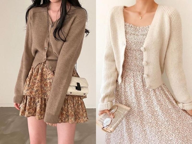 Áo cardigan dáng ngắn sẽ thích hợp cho các bạn nữ có chiều cao khiêm tốn