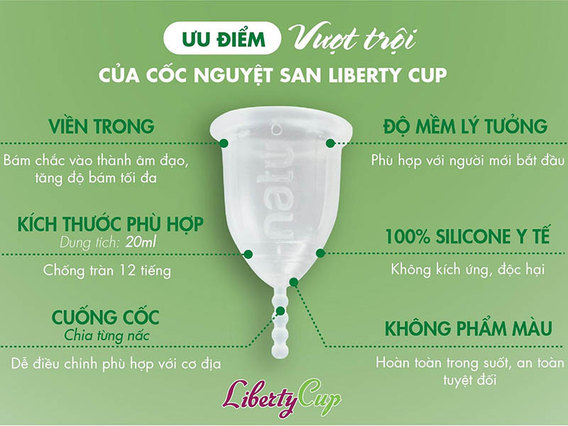 Một số ưu điểm vượt trội của cốc nguyệt san Liberty 