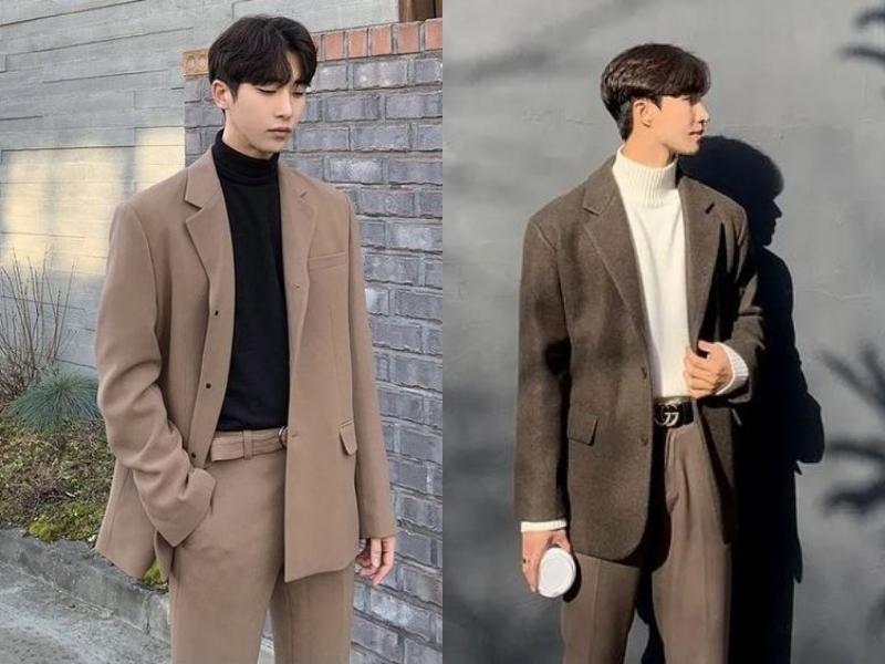 Áo cổ lọ và blazer sẽ giúp bạn tăng thêm sự năng động và lịch lãm