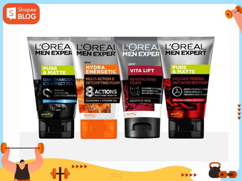 Sữa rửa mặt L’oreal Men Expert có khả năng tẩy da chết 