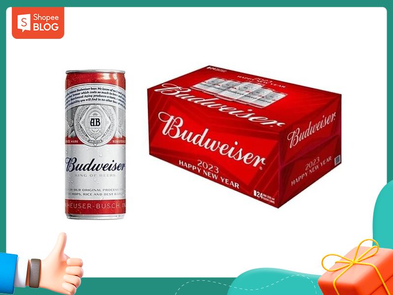 Bia Budweiser (Nguồn: Shopee Blog)