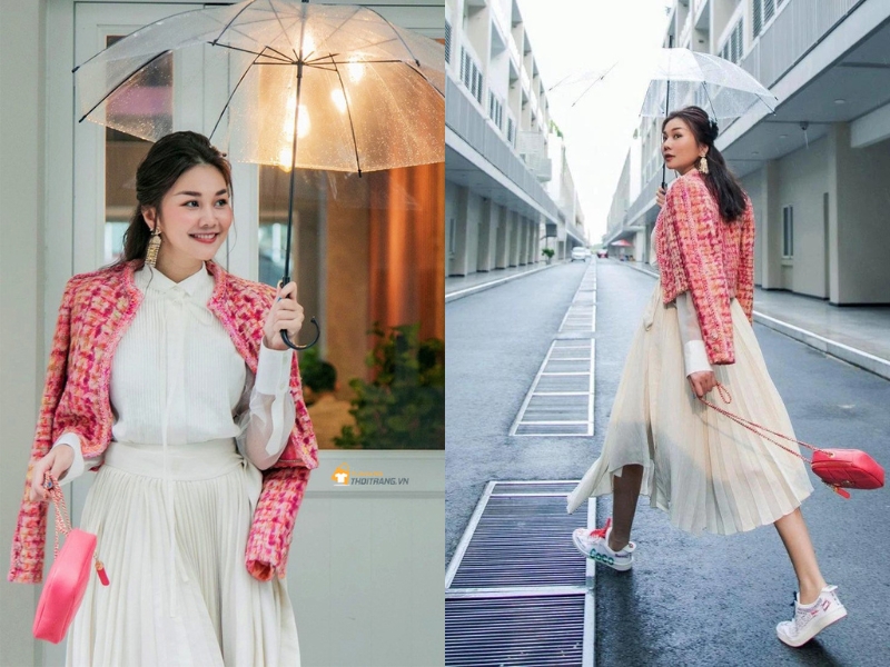 Chân váy dập ly xếp ly công sở dáng dài cao cấp Chiffon - Chân váy |  ThờiTrangNữ.vn