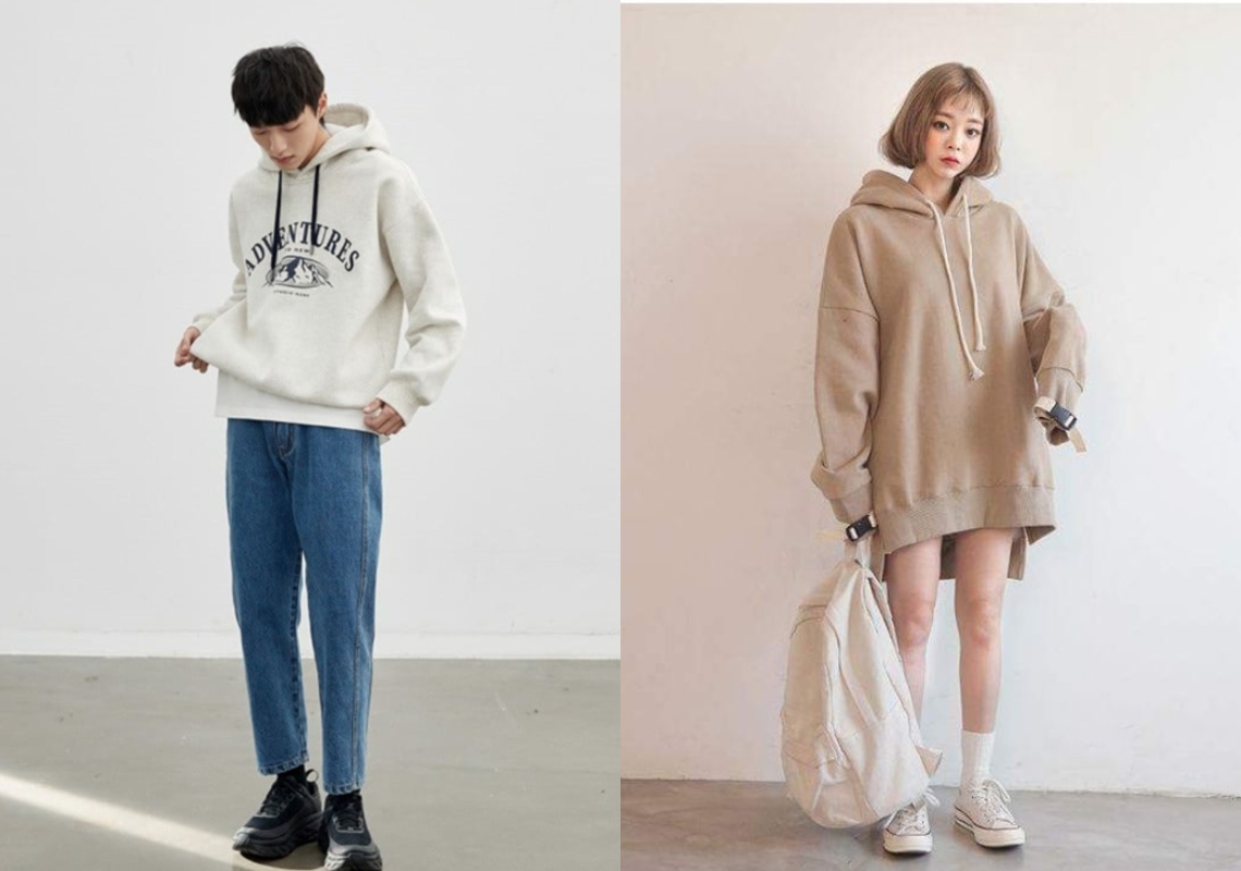 mix đồ với hoodie oversize