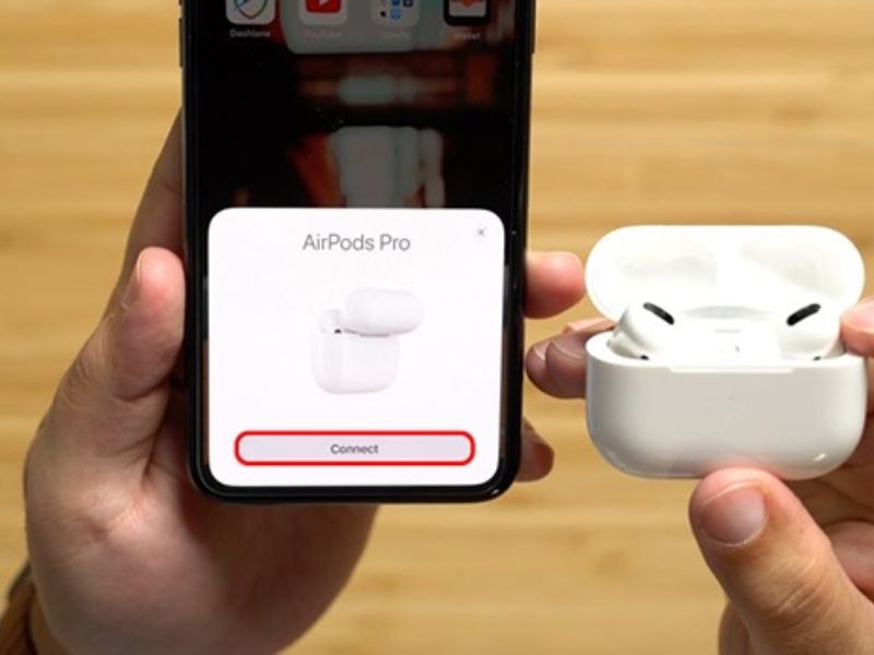 Thông báo kết nối AirPods trên màn hình (Nguồn: nguyenkimmall.com)