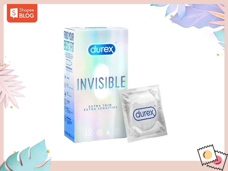 Bao cao su durex có những loại nào? Bao cao su siêu mỏng Durex Invisible (Nguồn: Shopee Blog)