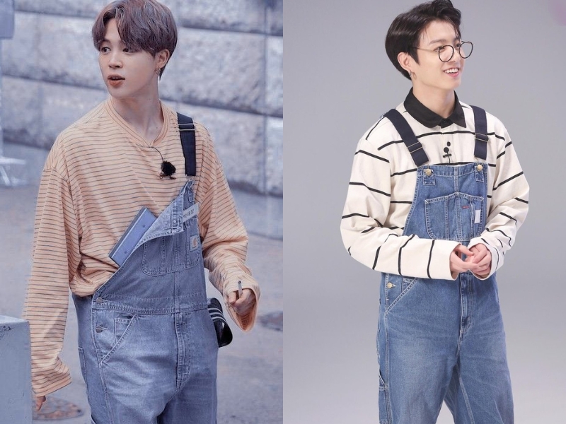 Mặc yếm jean sẽ giúp bạn hack tuổi như các idol xứ Hàn (Nguồn: Shopee Blog)