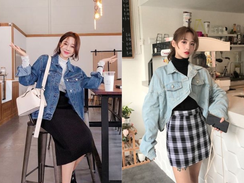 Áo Jacket chất liệu Jeans là items cực hot vào mùa đông được nhiều cô nàng lựa chọn. (Nguồn: Shopee blog)