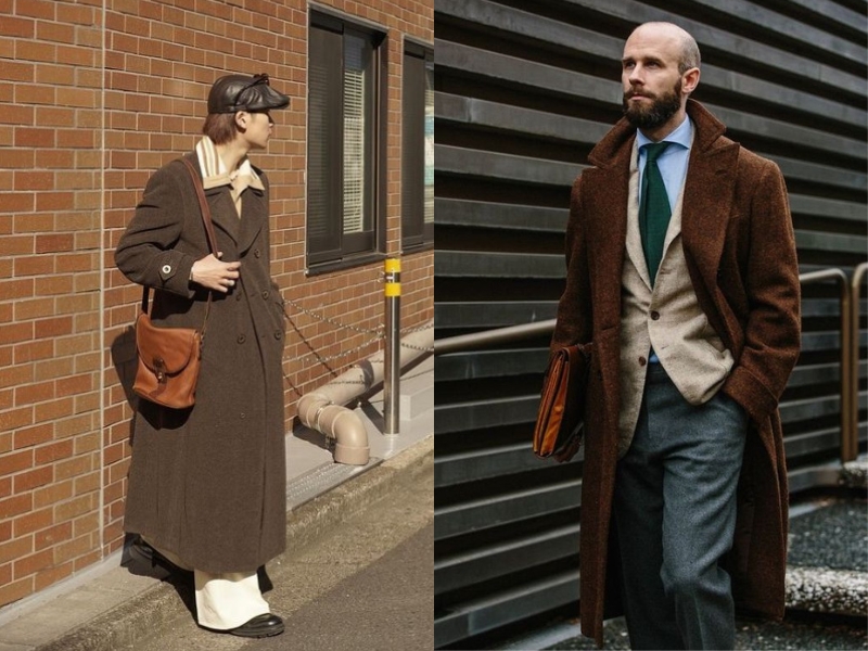 Áo khoác dạ - Cách phối đồ vintage nam (Nguồn: Pinterest)