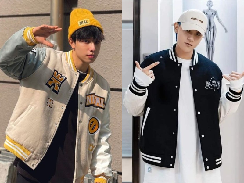 Áo khoác varsity bụi bặm tạo nên phong cách năng động cho nam giới (Nguồn: Shopee Blog)