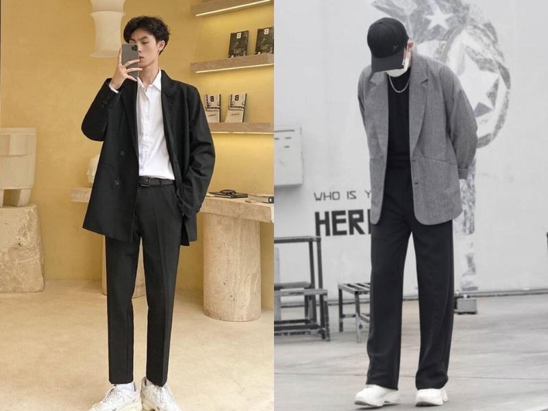 Quần âu có thể phối cùng áo blazer (Nguồn: Shopee Blog)