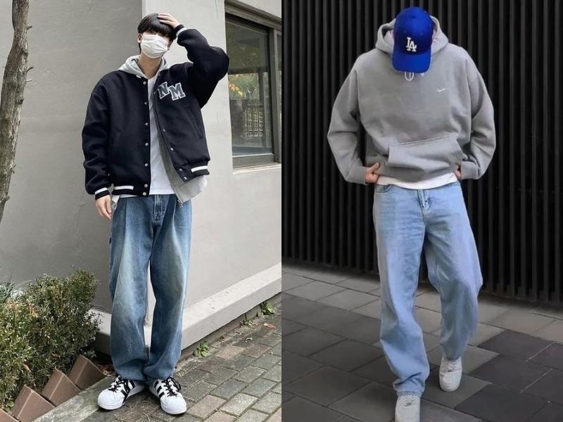 Outfit năng động cùng với quần jean và áo hoodie (Nguồn: Shopee Blog)
