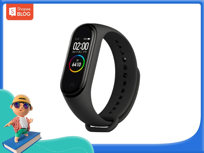 Mi Band 4 có thiết kế nhỏ gọn, phù hợp với các bạn thường xuyên chơi thể thao - Top smartwatch 2023 (Nguồn: Shopee Blog)