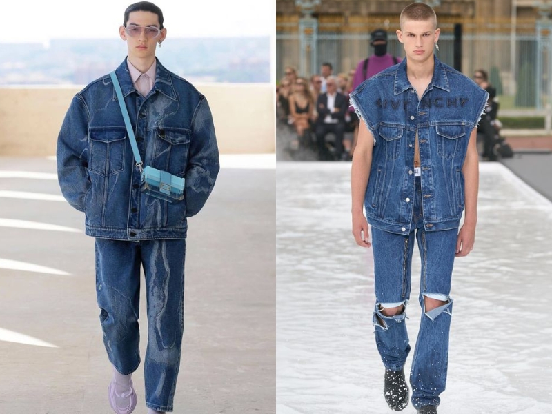 Denim jacket - Quần jean  xanh đen phối với áo màu gì? ( Nguồn: Pinterest)