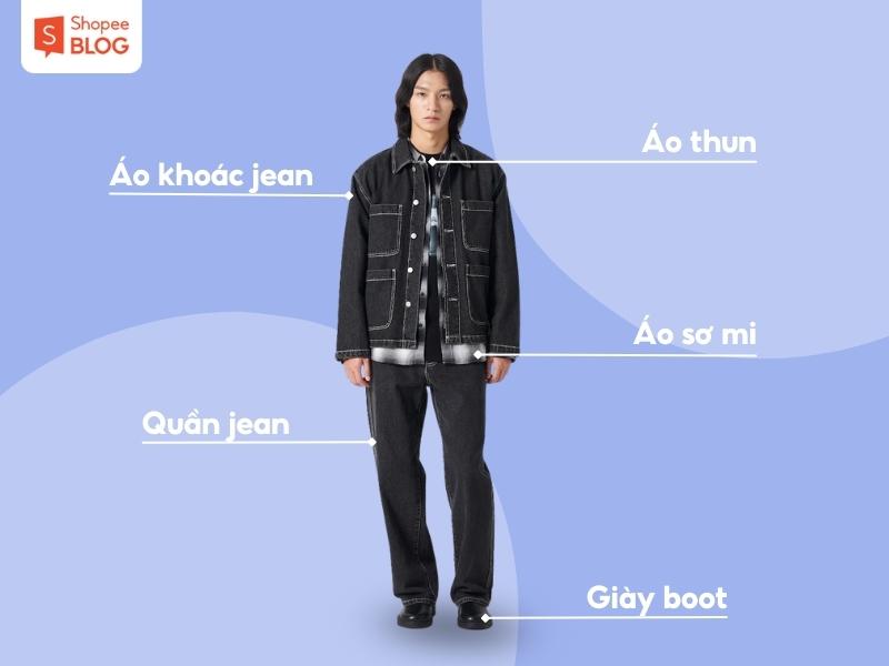 Áo khoác jean giúp cho outfit ngày hè của bạn năng động hơn