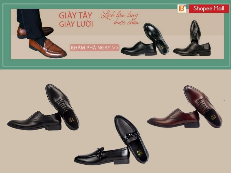 Các loại giày da nam tại Bụi Leather (Nguồn: Shopee.vn)