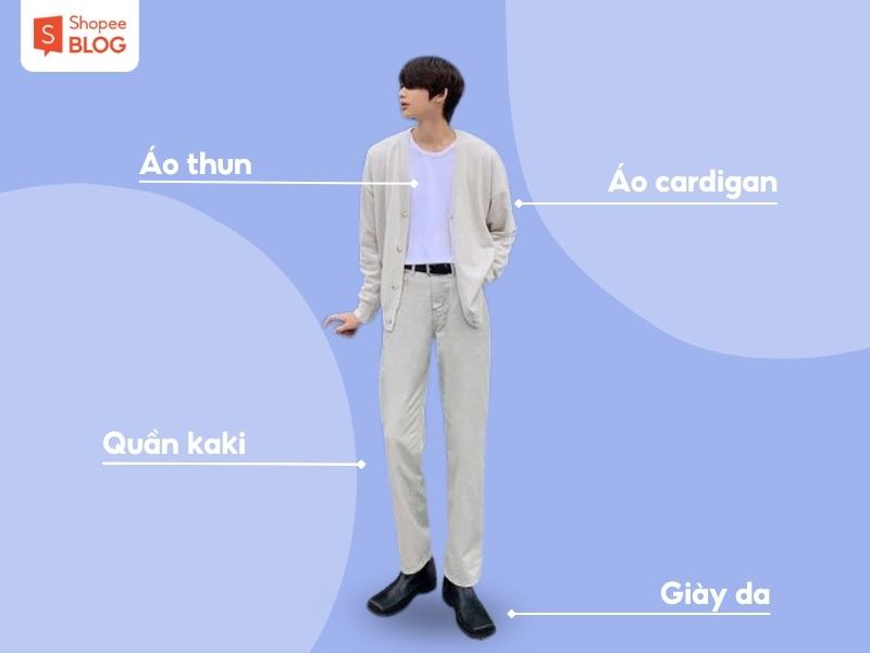 Cách phối đồ với áo khoác cardigan thanh lịch cho mùa đông (Nguồn: Shopee Blog)