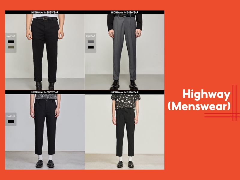 Các mẫu quần của shop đồ tây nam Highway Menswear