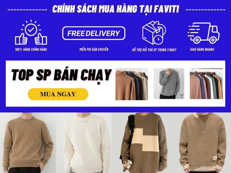 Faviti - Shop bán đồ style vintage nam (Nguồn: Shopee Blog)