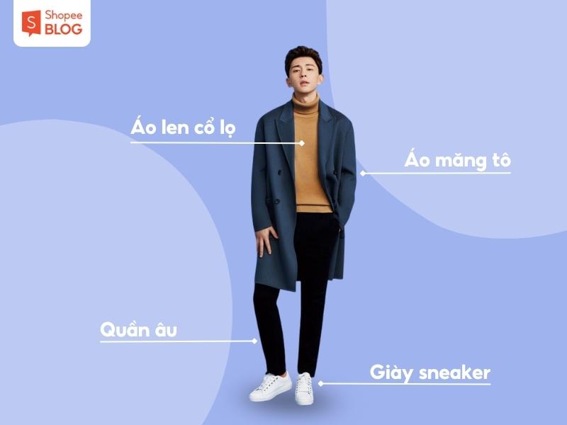 Áo măng tô là item thời trang được nhiều sao Trung ưa thích (Nguồn: Shopee Blog)