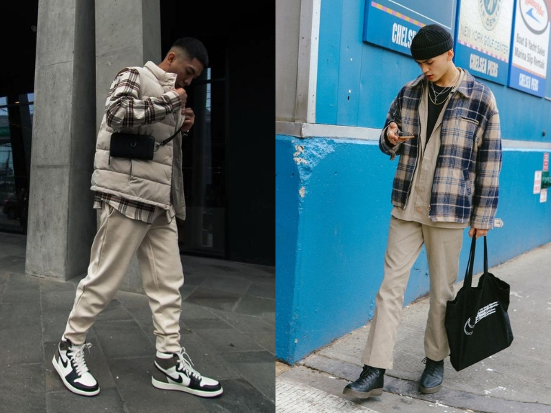 Phối đồ với quần đen theo phong cách streetwear (Nguồn: Pinterest)