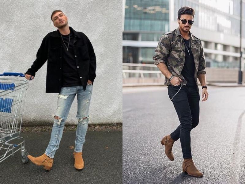 Cách phối đồ theo style cool ngầu với giày Jodhpur boot (Nguồn: thesaintissue.tumblr.com và enzocoldriver.tumblr.com)