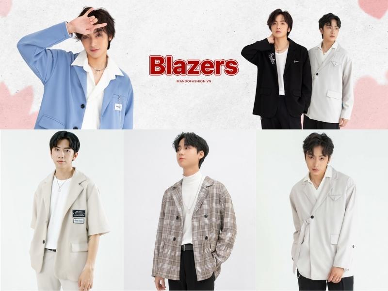 Các mẫu áo vest và blazer của shop bán áo vest nam MANDO (Nguồn: shopee.vn)