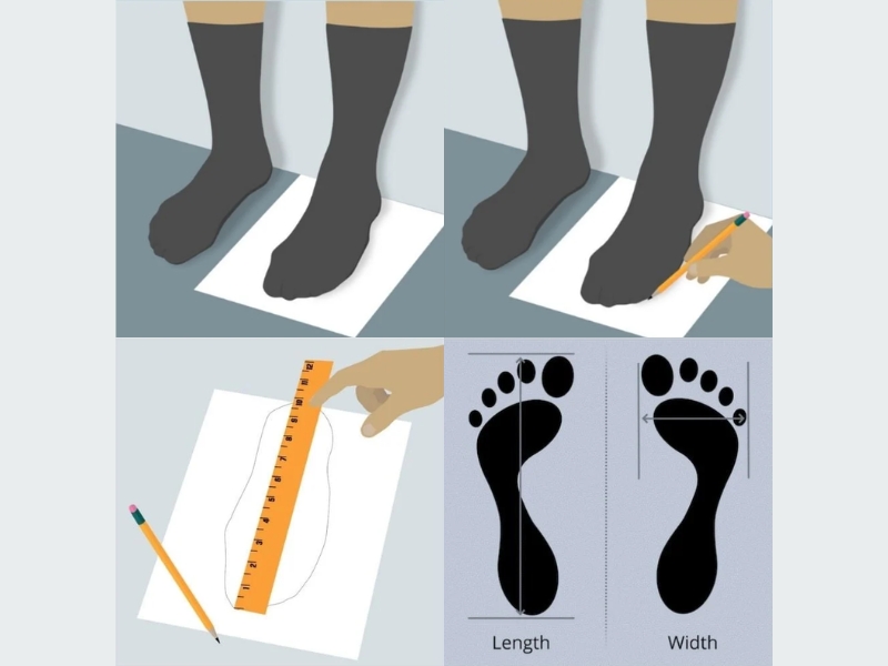 Cách đo size giày và size dép nam đơn giản tại nhà (Nguồn: giffan.vn)