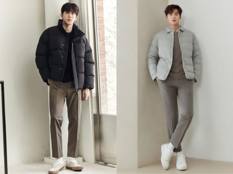 Set đồ nam Hàn Quốc phong cách với áo khoác nam (Nguồn: Shopee Blog)