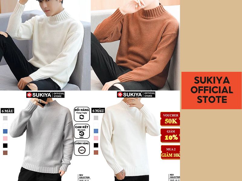 Các loại áo len của shop Sukiya (Nguồn: Shopee Blog)