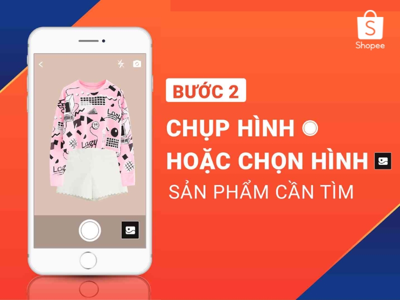 Upload hình ảnh sản phẩm cần tìm. (Ảnh: Shopee.vn)