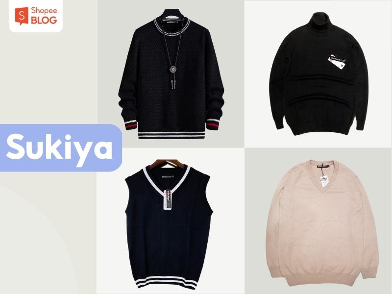 Các mẫu áo len của SUKIYA (Nguồn: Shopee Blog)
