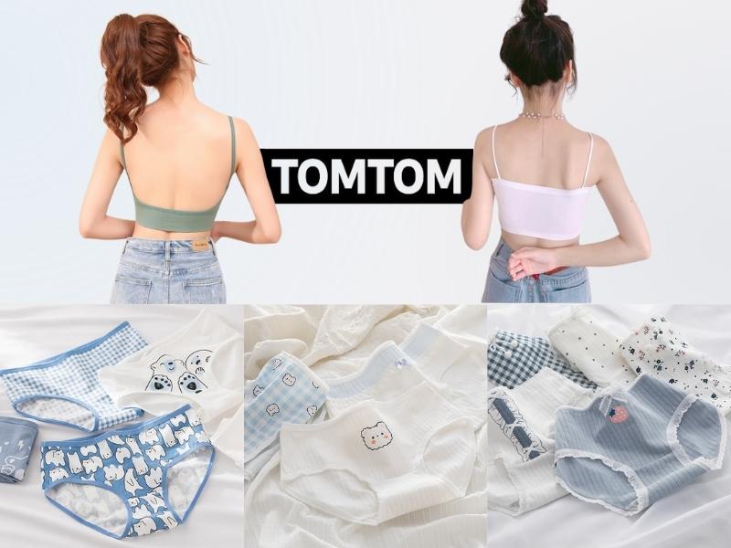 Shop TOMTOM chuyên cung cấp các mẫu đồ lót có kiểu dáng đa dạng, chất liệu thoáng mát. (Ảnh: Shopee)