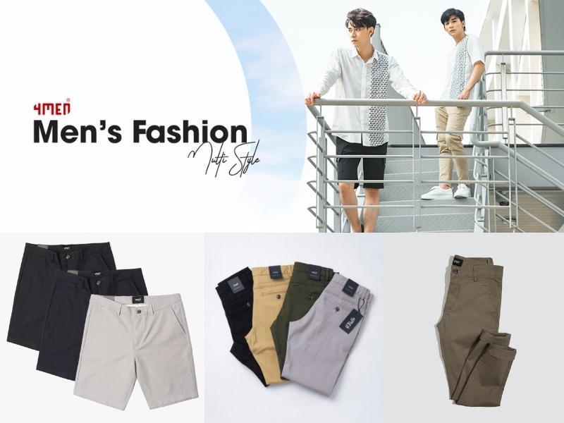 Các mẫu quần kaki bán chạy của 4Men (Nguồn: Shopee.vn)