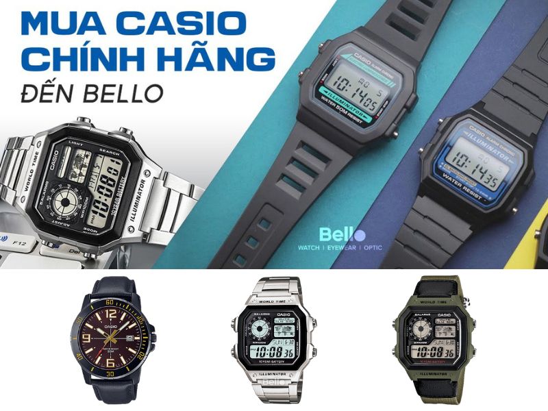 Các mẫu đồng hồ Casio của shop đồng hồ Bello