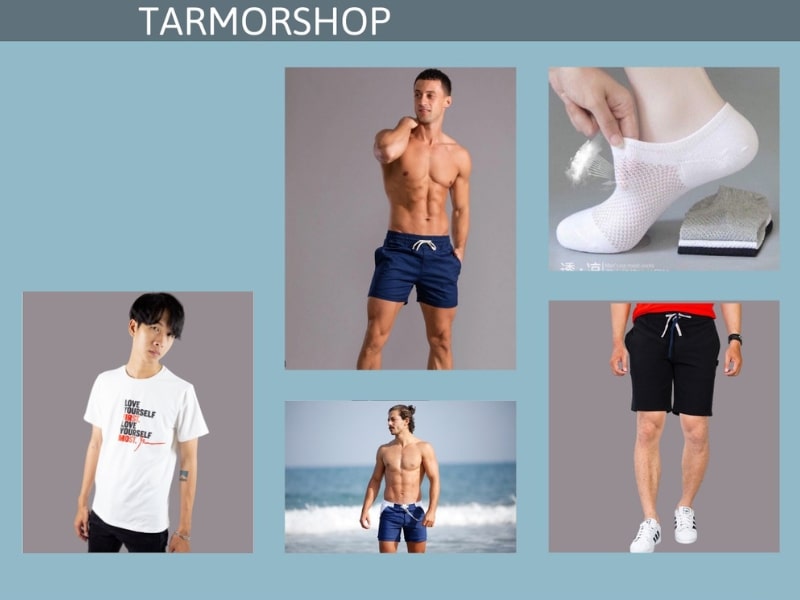 TArmor Shop chủ yếu cung cấp các loại quần đi biển và quần short thể thao (Nguồn: Shopee Blog) 