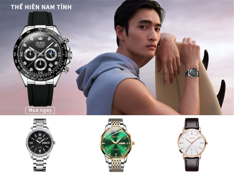 Shop bán đồng hồ cho nam OLEVS Official Store (Nguồn: Shopee Blog)